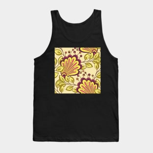 Spring Pattern with Vintage Floral Motif Tank Top